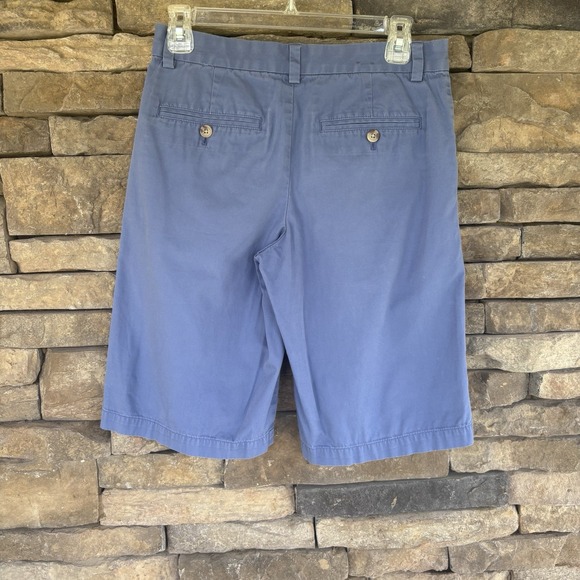 vineyard vines boys shorts size 16 blue 8.5in inseam chino EUC Flat Front - Picture 2 of 6